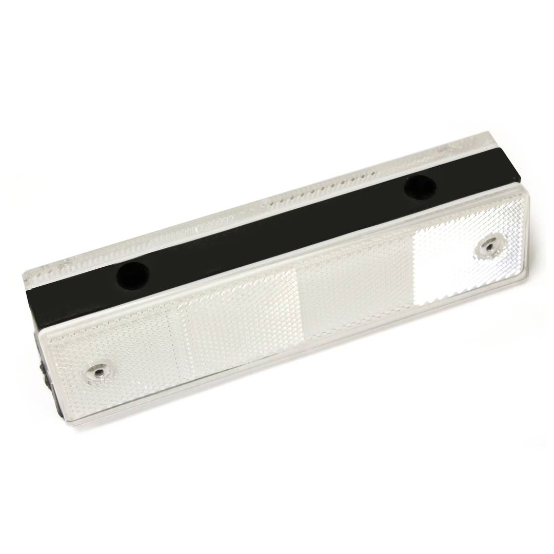 Reflector de carretera captafaros para pared 180x50x40mm de plástico blanco