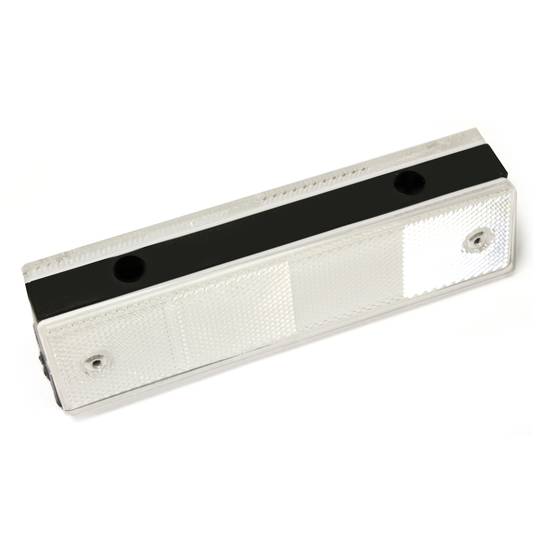 Reflector de carretera captafaros para pared 180x50x40mm de plástico blanco