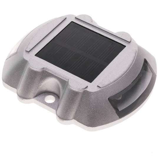 Solar road stud LED for warning sign 108x95x22mm aluminum 2-pack