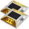 Reflector solar LED de carretera. Captafaros para señalización 105x105x20 de aluminio 2-pack