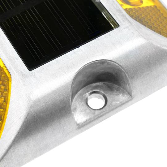 Reflector solar LED de carretera. Captafaros para señalización 105x105x20 de aluminio 2-pack