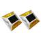 Reflector solar LED de carretera. Captafaros para señalización 105x105x20 de aluminio 2-pack