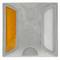 100x100x20mm witte en oranje aluminium 100x100x20mm grondreflector