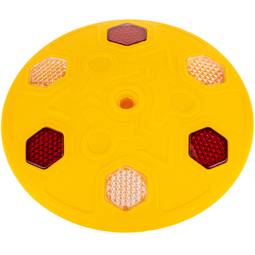 Reflector de carretera captafaros amarillo para suelo 140x140x20mm