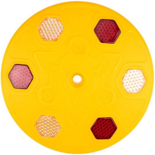 Catarifrangente stradale giallo 140x140x20mm