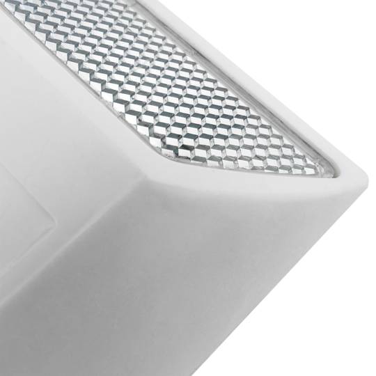 Reflector de carretera de 100 x 100 mm. Captafaros para suelo de plástico blanco