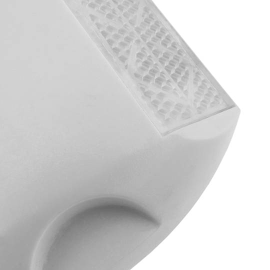 Reflector de carretera de 103 x 87 mm. Captafaros para suelo de plástico blanco