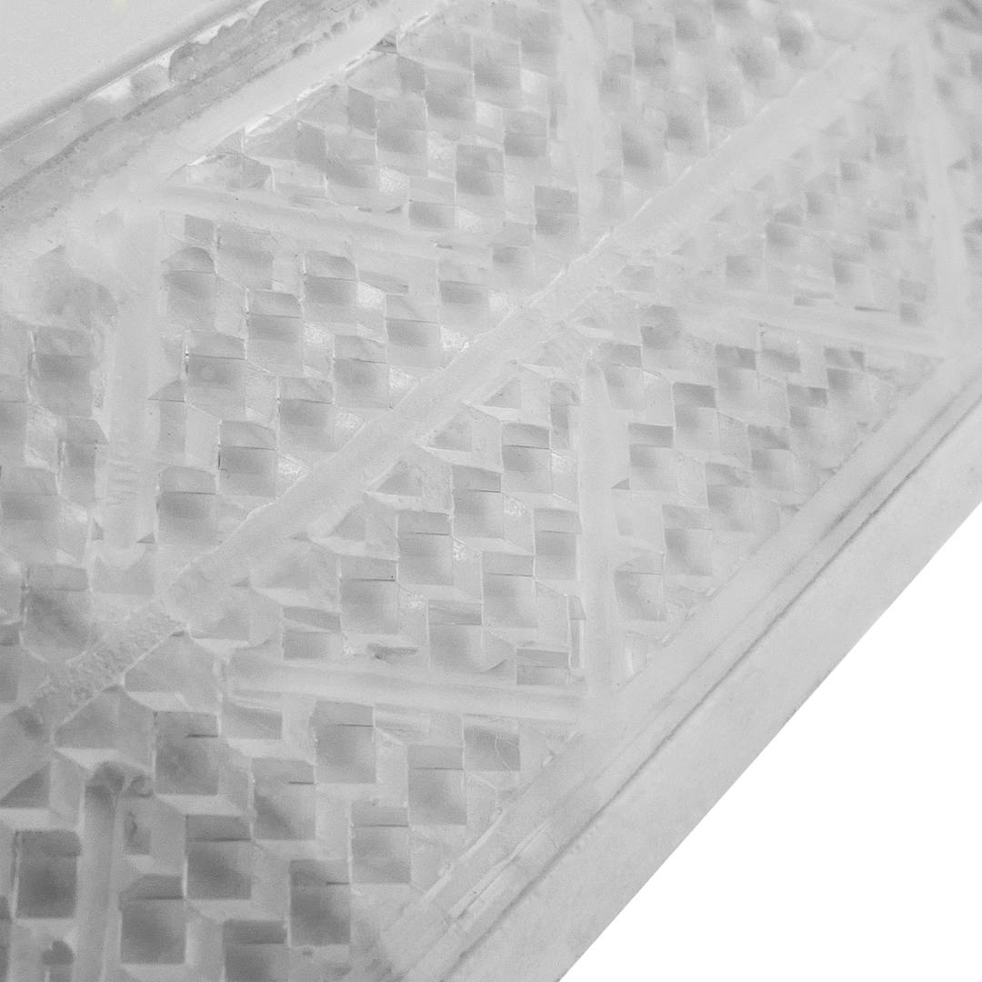 Reflector de carretera de 103 x 87 mm. Captafaros para suelo de plástico blanco
