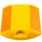 Réflecteur routier 103 x 87 mm. Capteur de sol en plastique jaune