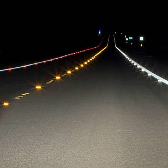 Réflecteur routier 103 x 87 mm. Capteur de sol en plastique jaune