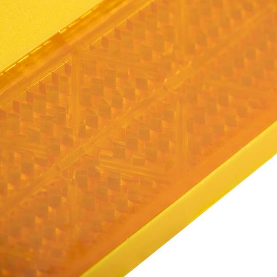 Réflecteur routier 103 x 87 mm. Capteur de sol en plastique jaune