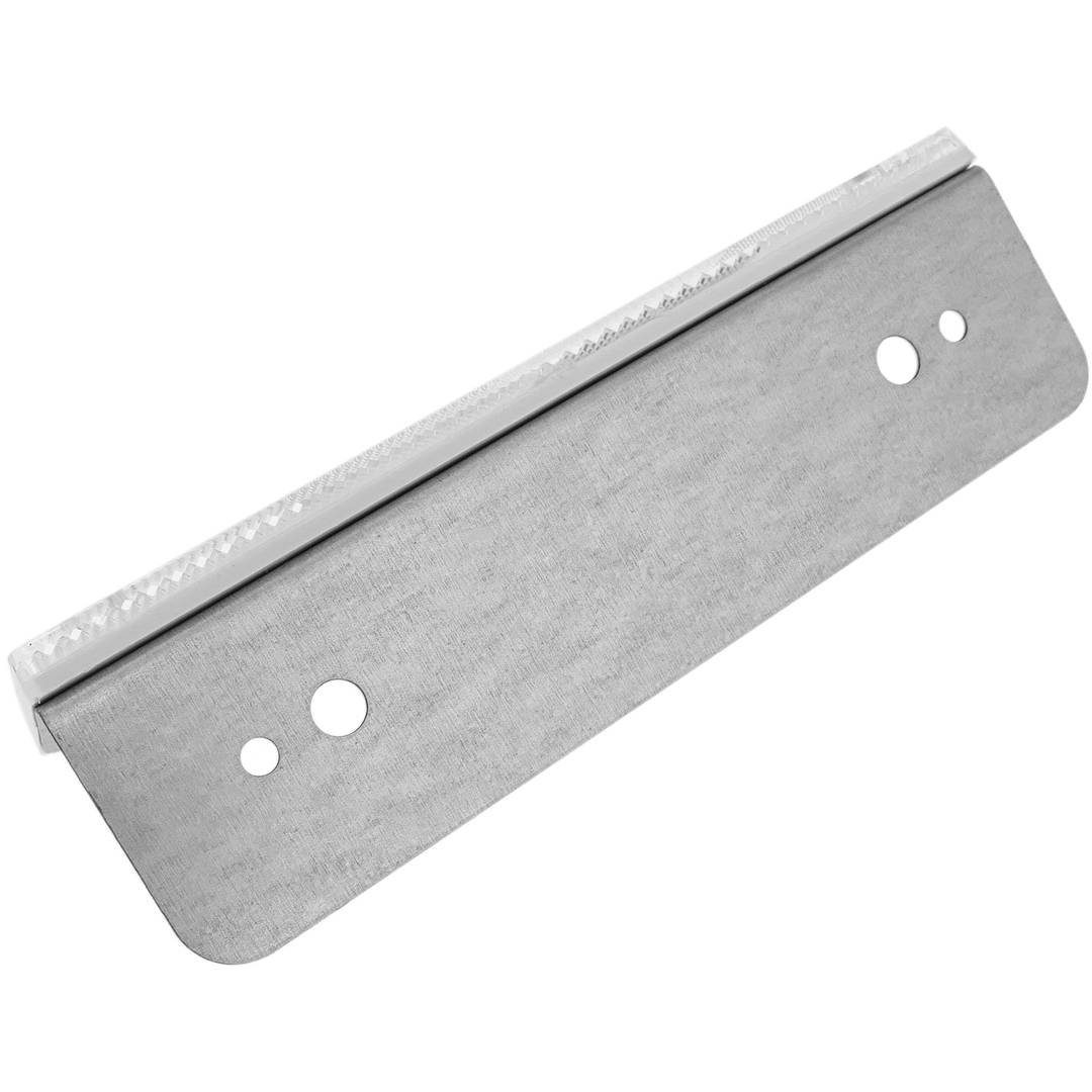 Road reflector 18 x 180 mm. White metal wall catchers
