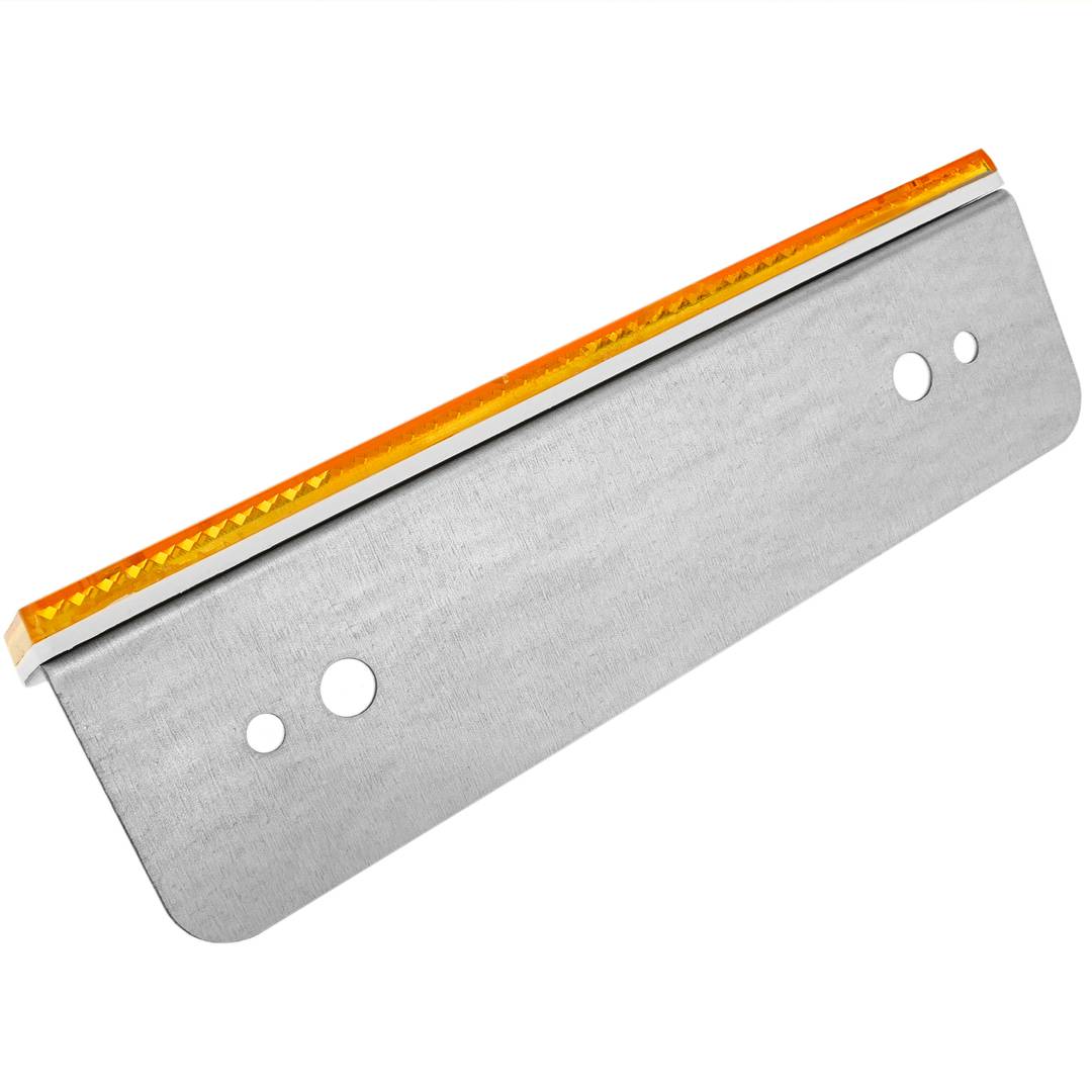 Reflector de carretera de 40 x 55 x 180 mm. Captafars de paret de metall taronja