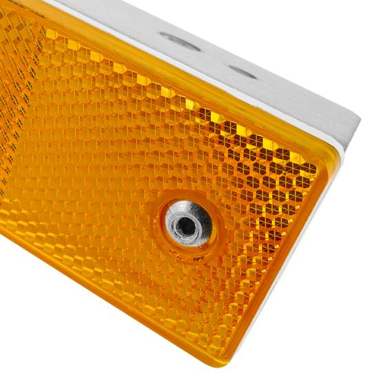 Reflector de carretera de 40 x 55 x 180 mm. Captafars de paret de metall taronja