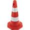Cône de signalisation avec double bande réfléchissante pour signalisation et balisage 50 cm