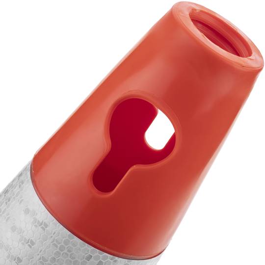 Cône de signalisation avec double bande réfléchissante pour signalisation et balisage 50 cm