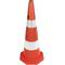 Cône de signalisation avec double bande réfléchissante pour signalisation et balisage 87 cm