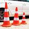 Cône de signalisation avec double bande réfléchissante pour signalisation et balisage 87 cm