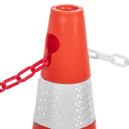 Cône de signalisation avec double bande réfléchissante pour signalisation et balisage 87 cm
