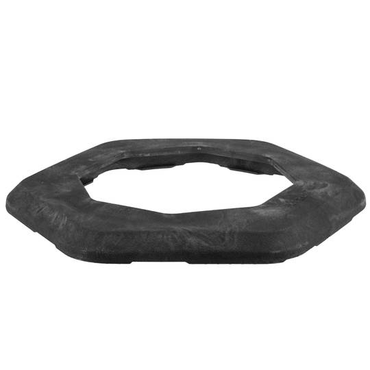 Zeshoekige rubberen voet voor verkeerskegel 49 cm