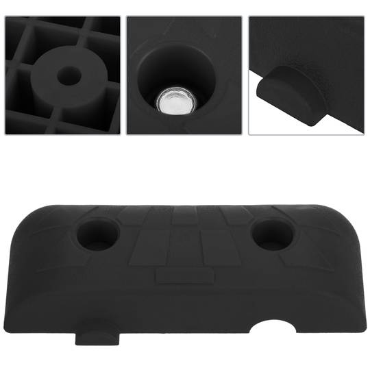 Dosso di velocità nero 100 x 250 x 50 mm per auto - Cablematic