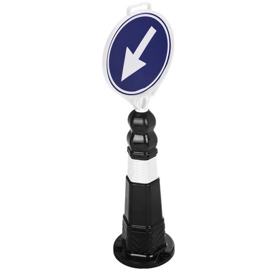 Señal de tráfico reflectante para poste de paso obligatorio a izquierda 280mm