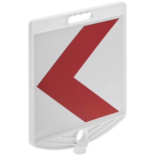 Sinal de trânsito de prevenção de curva à esquerda para poste 300 x 300mm