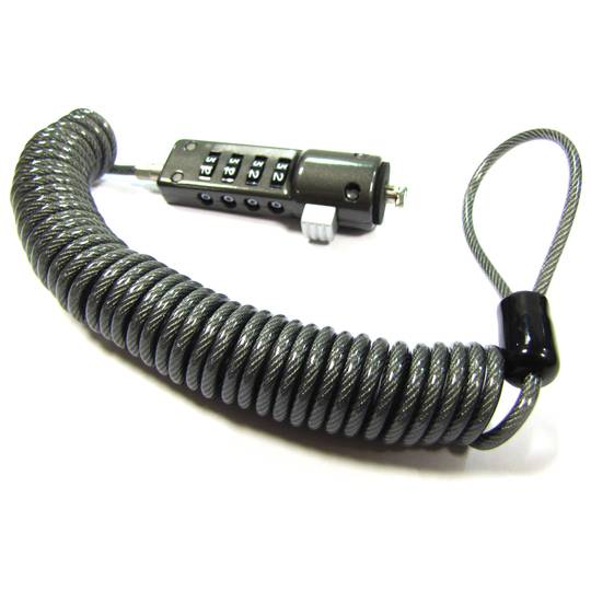 Spiral Notebook Computador Trava do cabo (Combinação de 4 dígitos)