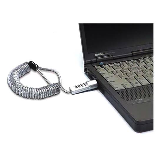 Spiral Notebook Computador Trava do cabo (Combinação de 4 dígitos)