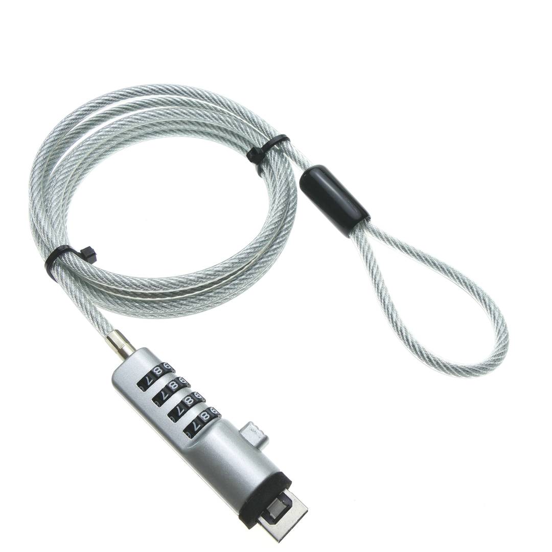 Notizbuch USB Kabelschloss mit 4-stelligen Sicherheits