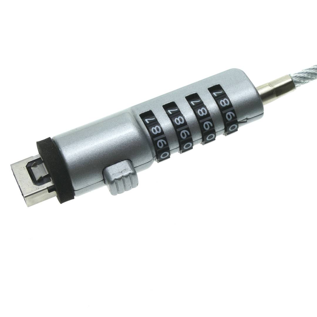 Notizbuch USB Kabelschloss mit 4-stelligen Sicherheits