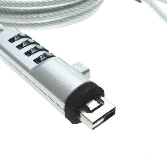 Notizbuch USB Kabelschloss mit 4-stelligen Sicherheits