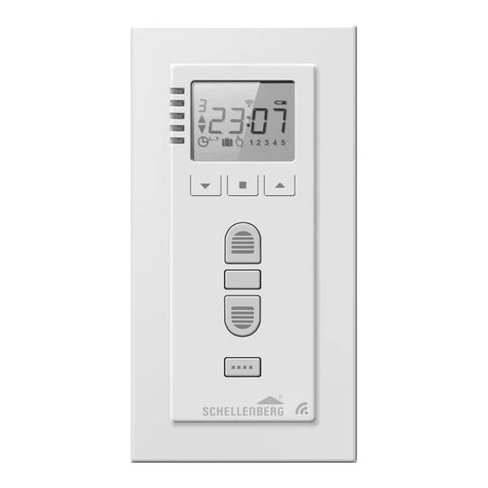 Wireless wall timer control with screen for Schellenberg awnings and blinds