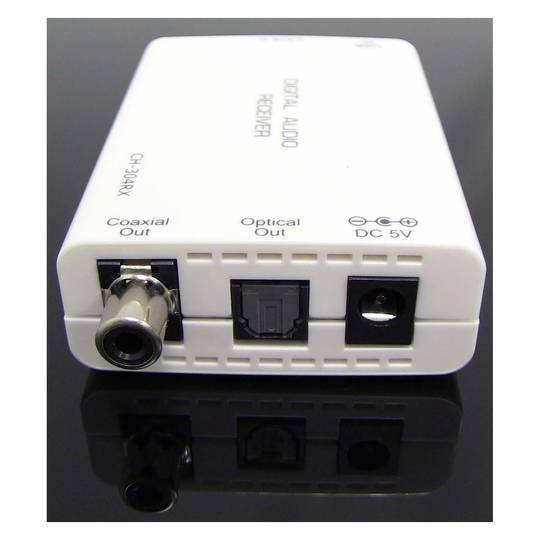 Extender Audio numérique coaxial et UTP Cat.5 toslink