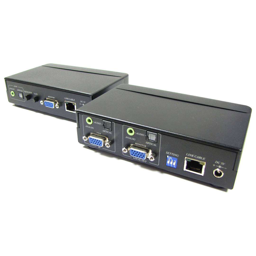 Extensor VGA i àudio i SPDIF UTP Cat.5 emissor i receptor VE02DA