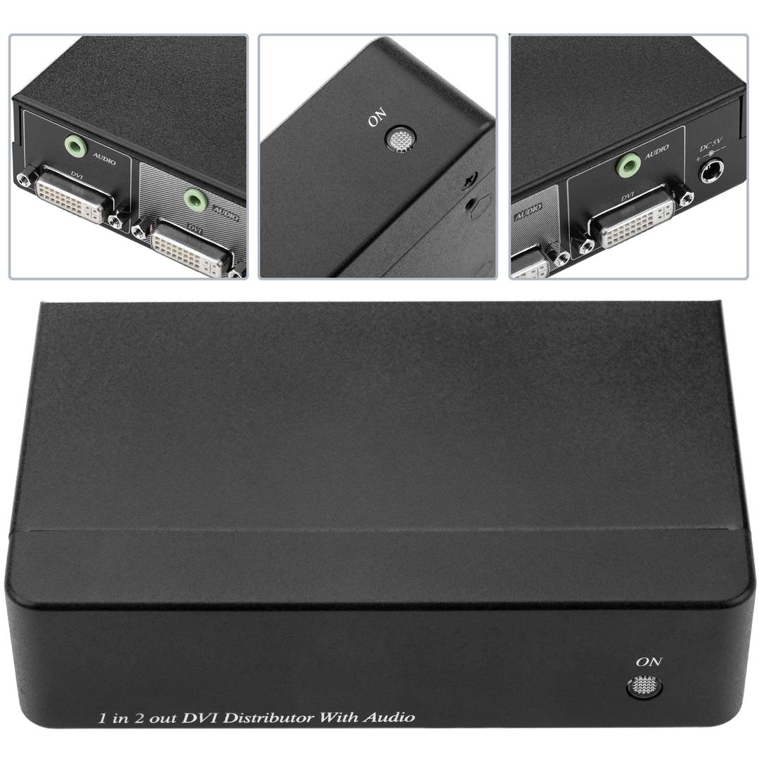 Multiplicador DVI-D i Àudio de 2 ports DD02A
