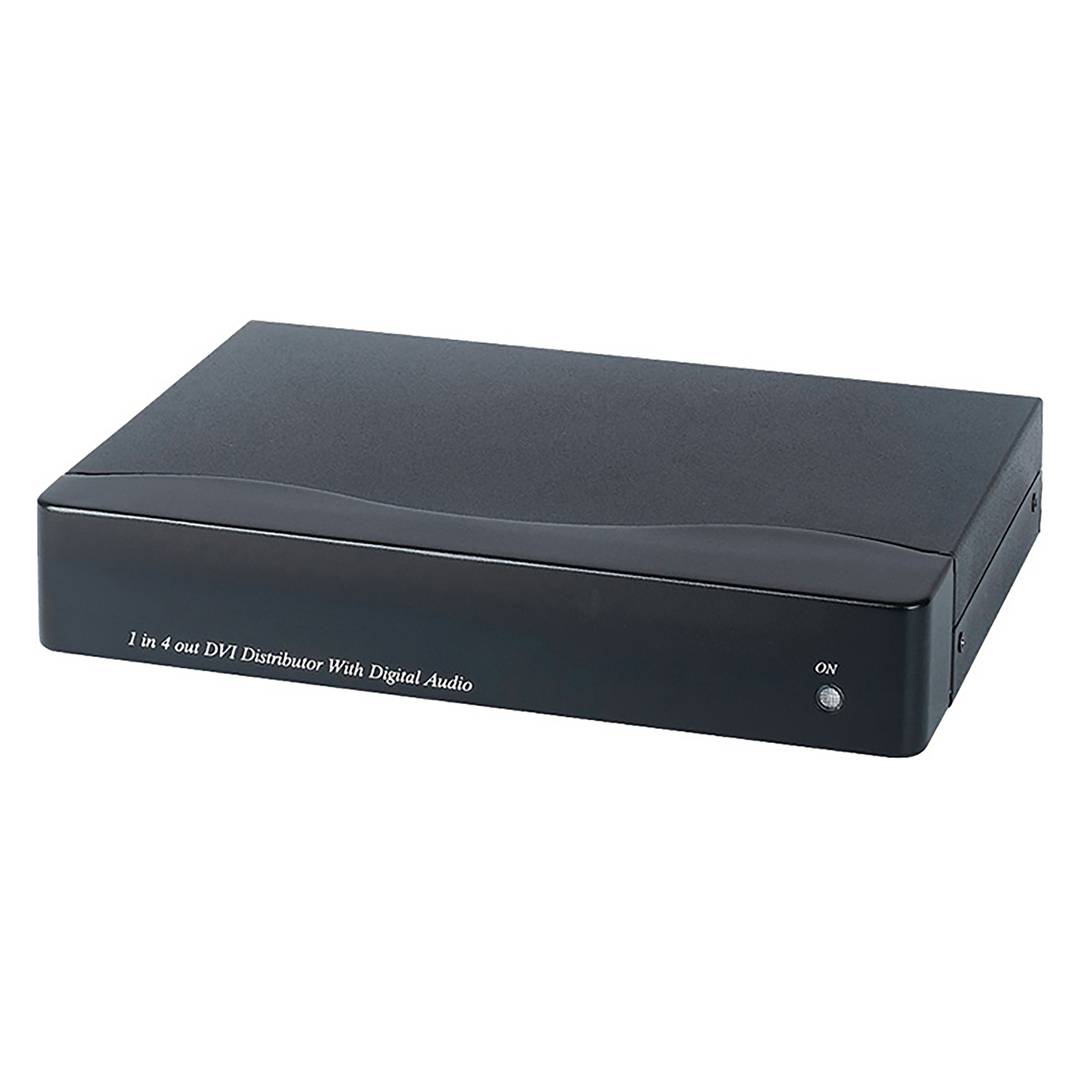 Multiplikator DVI-D i 4-portowy cyfrowy odtwarzacz audio DD04D