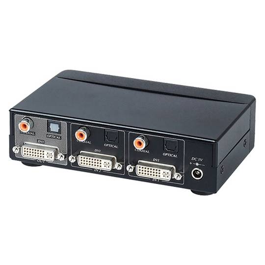Conmutador DVI y audio digital de 2 puertos DS02D