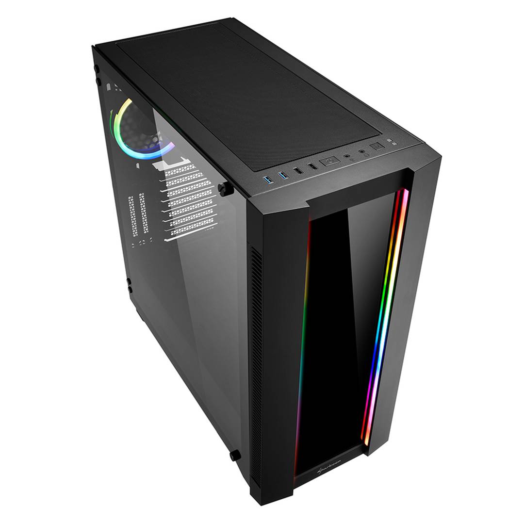 Boîtier Sharkoon ELITE SHARK CA200G ATX avec 2 ports USB 3.0 sans alimentation.