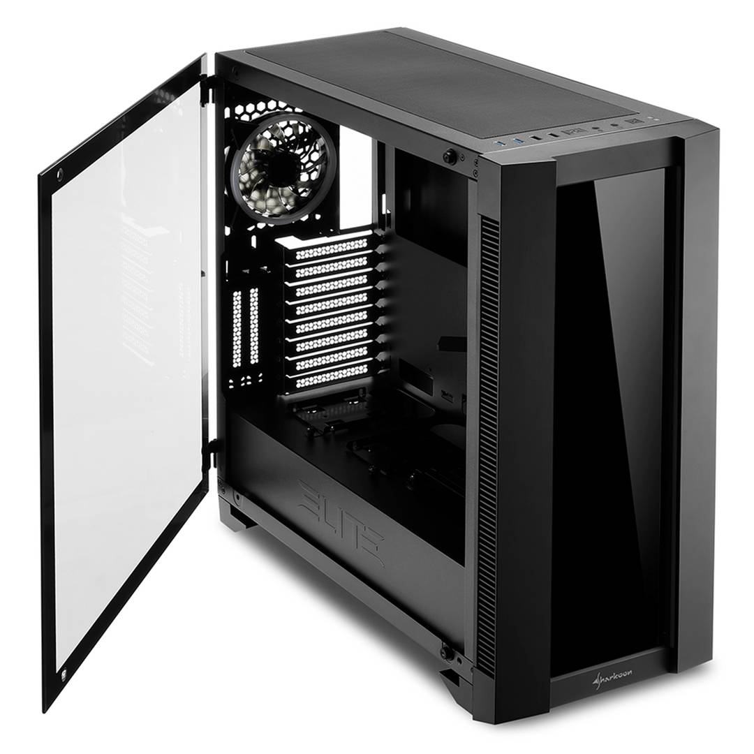 Boîtier Sharkoon ELITE SHARK CA200G ATX avec 2 ports USB 3.0 sans alimentation.