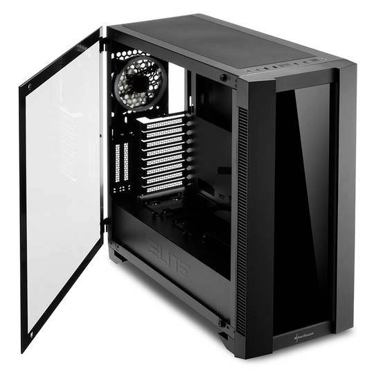 Boîtier Sharkoon ELITE SHARK CA200G ATX avec 2 ports USB 3.0 sans alimentation.