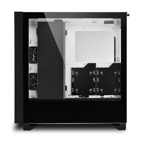 Boîtier Sharkoon ELITE SHARK CA300H ATX avec 2 ports USB 3.0 sans alimentation de couleur blanche.