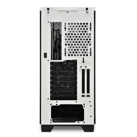 Boîtier Sharkoon ELITE SHARK CA300H ATX avec 2 ports USB 3.0 sans alimentation de couleur blanche.