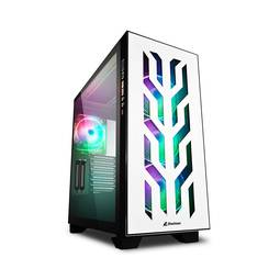 Sharkoon ELITE SHARK CA300T ATX-Gehäuse mit 2 USB 3.0-Anschlüssen ohne Netzteil in weißer Farbe