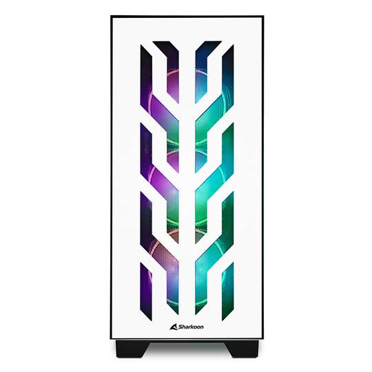 Caixa Sharkoon ELITE SHARK CA300T ATX com 2 portas USB 3.0 sem fonte de alimentação na cor branca