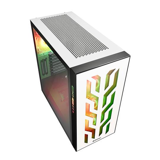 Caixa Sharkoon ELITE SHARK CA300T ATX com 2 portas USB 3.0 sem fonte de alimentação na cor branca