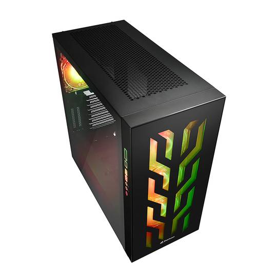 Boîtier Sharkoon ELITE SHARK CA300T ATX avec 2 ports USB 3.0 sans alimentation, couleur noire.