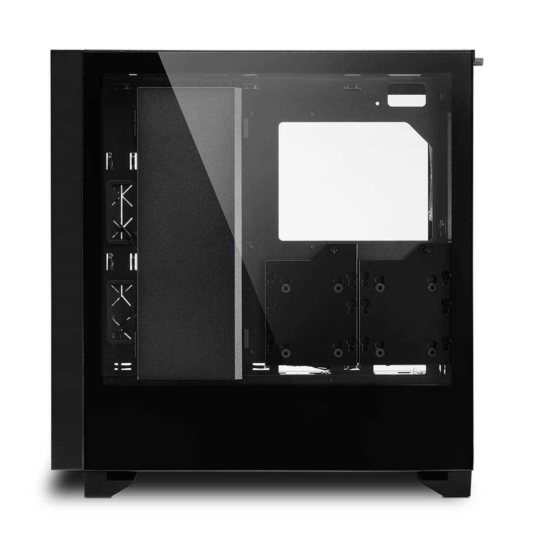 Boîtier Sharkoon ELITE SHARK CA300T ATX avec 2 ports USB 3.0 sans alimentation, couleur noire.