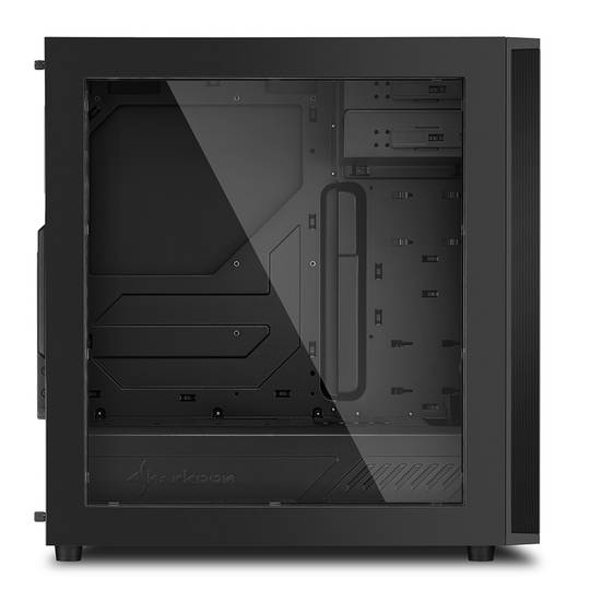 Sharkoon M25-W ATX Case with 2 USB 3.0 Ports without Power Supply, Black Color.