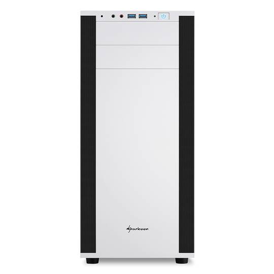 Caja ATX Sharkoon M25-W con 2 Puertos USB 3.0 sin Fuente de Alimentación en Color Blanco.
